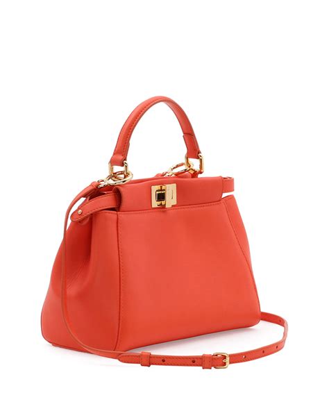 fendi peekaboo mini orange|fendi peekaboo mini price.